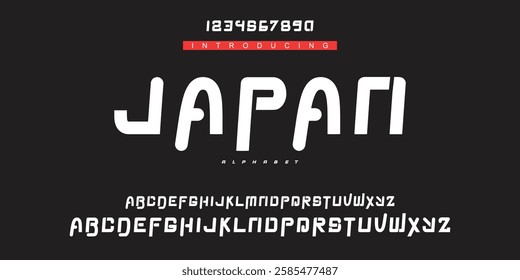 Creative digital modern alphabet fonts. Typography technology electronic dance music future creative font.