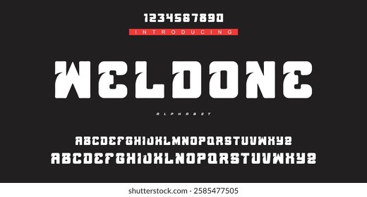 Creative digital modern alphabet fonts. Typography technology electronic dance music future creative font.