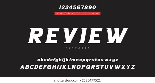 Creative digital modern alphabet fonts. Typography technology electronic dance music future creative font.