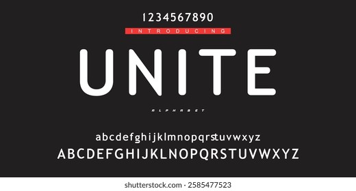 Creative digital modern alphabet fonts. Typography technology electronic dance music future creative font.