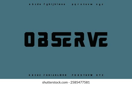 Creative digital modern alphabet fonts. Typography technology electronic dance music future creative font.