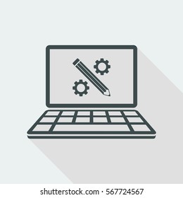 Creative digital process - Vector flat icon