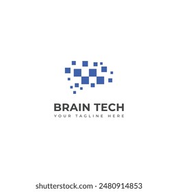 Creative Digital, technology Brain vector Logo.