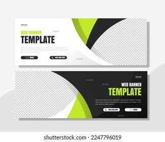 creative digital web banner template design. simple and modern