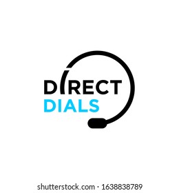 creative direct dial microphone logo design vector image