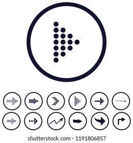 creative direction arrows icons set, vector illustration