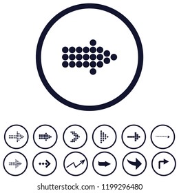 creative direction arrows icons set, vector illustration