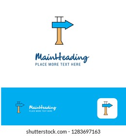 Creative Direction board  Logo Design. Flat color Logo place for Tagline. Vector Illustration