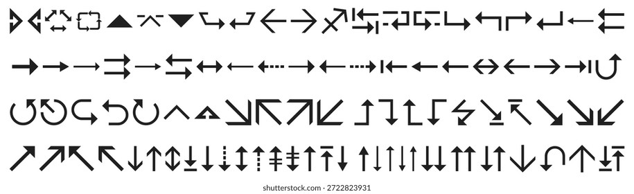 Creative Directional Navigation Arrow Symbols Collection.