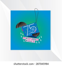 creative discount over blue background vector illustration