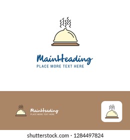 Creative Dish Logo Design. Flat color Logo place for Tagline. Vector Illustration