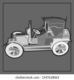 Creative display layouts design with car as modeling and using pop art coloring