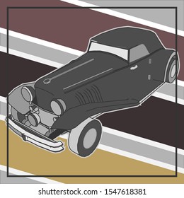 Creative display layouts design with car as modeling and using pop art coloring