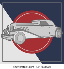 Creative display layouts design with car as modeling and using pop art coloring
