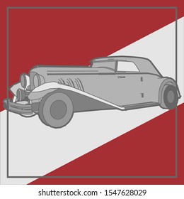 Creative display layouts design with car as modeling and using pop art coloring