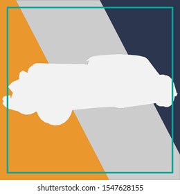 Creative display layouts design with car as modeling and using pop art coloring