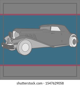 Creative display layouts design with car as modeling and using pop art coloring