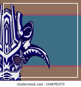 Creative display layouts design with Devil as modeling and using pop art coloring
