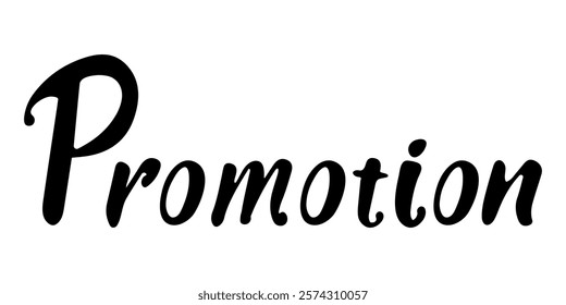 Creative display of promotional text designed to attract attention in marketing materials