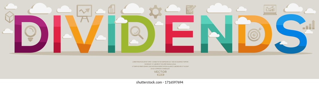 Creative (dividends) Design,letters and icons,Vector illustration.