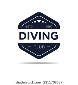 Creative (Diving) Club design, vector illustration.