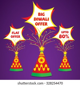 creative diwali banner or flyer design vector