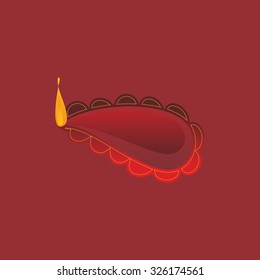 creative diwali concept lamp vector 