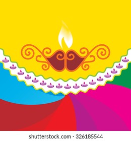 creative diwali festival concept with creative lamp vector 