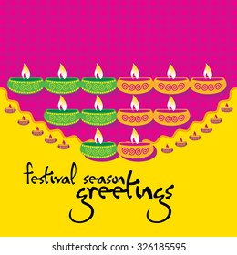 creative diwali festival concept with creative lamp vector 