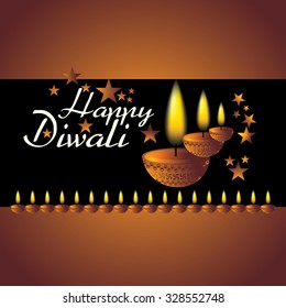 creative diwali greetings concept vector illustration 