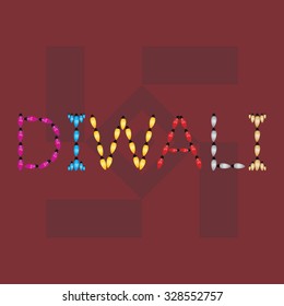 creative diwali greetings concept vector illustration 