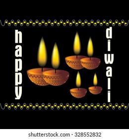 creative diwali greetings concept vector illustration 