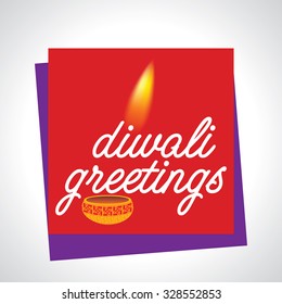 creative diwali greetings concept vector illustration 