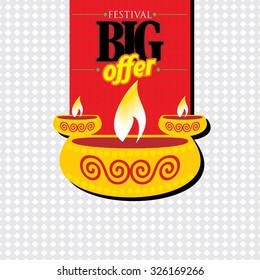 creative diwali offer concept vector illustration 