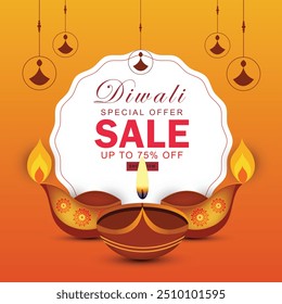 Creative Diwali Sonderangebot Rabatt Banner für die Förderung von Produkten