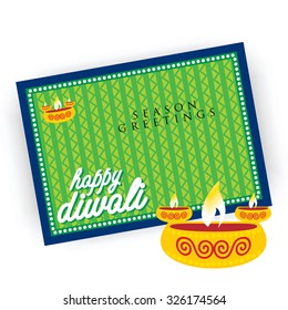 creative diwali wishing concept vector illustration 