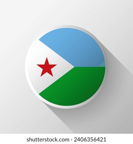 Creative Djibouti Flag Circle Badge svg