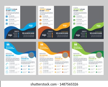 Creative DL Bifold Business abstract vector template. Brochure design, cover modern layout, annual report, poster, flyer with colorful shapes for tech, science, market with light background