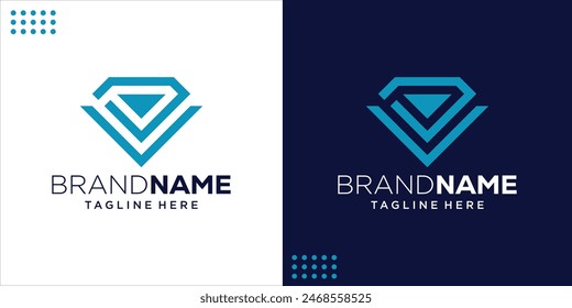 Creative DL logo with Diamond Shape, Design Inspiration, Illustration, Vector