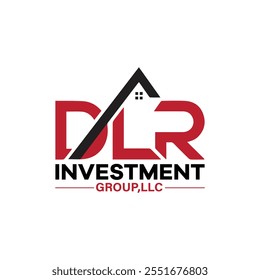 Creative DLR letters real estate construction logo vector Stock Vector.