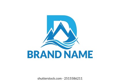 Creative DM Mountain Logo Design 