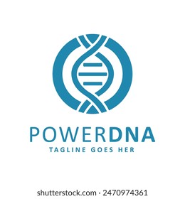 Creative DNA blood vector with Power button can be used for technology health logo