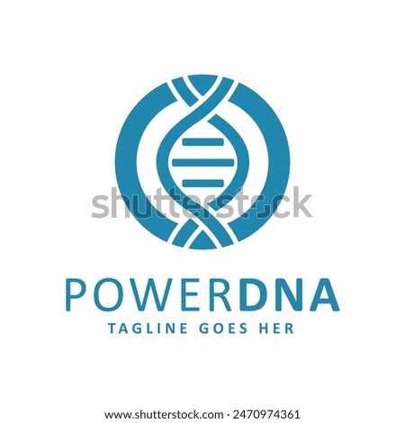 Creative DNA blood vector with Power button can be used for technology health logo