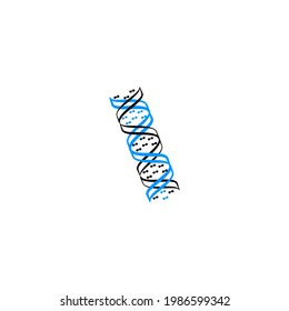 Creative DNA colorful icon vector 
