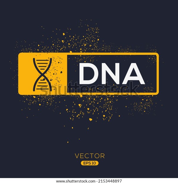 Creative
(DNA) Icon, Deoxyribonucleic acid, Vector
sign.