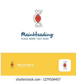 Creative DNA Logo Design. Flat color Logo place for Tagline. Vector Illustration