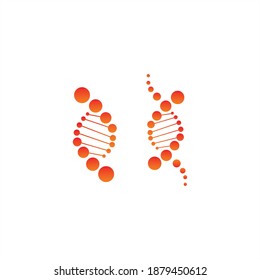 creative DNA logo design template, DNA symbol with colorful bubbles