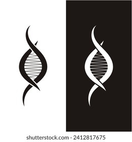 Creative DNA Logo Template. Suitable for the fields of science, technology,various medical and research companies