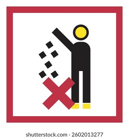 Creative do not litter sign in flat design for public warning sign