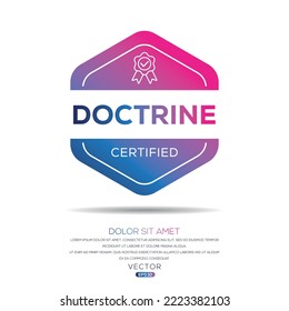 Creative (Doctrine) Certified badge, vector illustration.